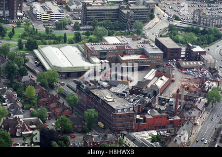 Vue aérienne du site de la brasserie de banques Wolverhampton 9/9/92 Banque D'Images