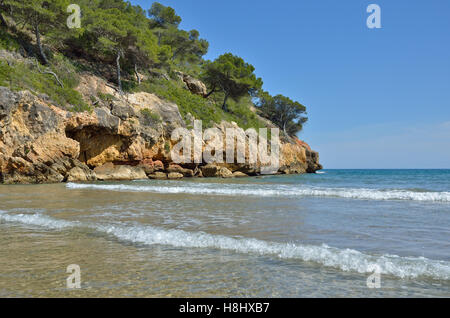 Petite baie abritée à Salou Banque D'Images