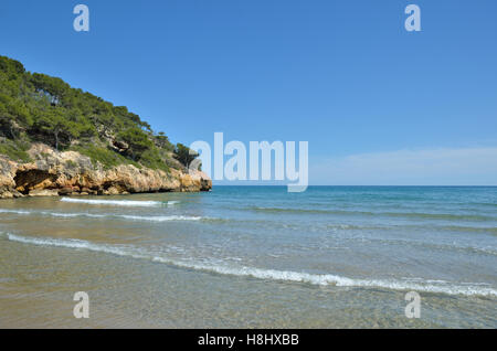 Petite baie abritée à Salou Banque D'Images