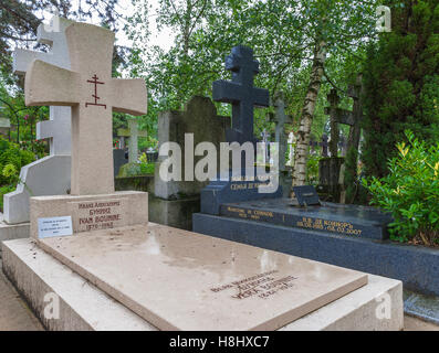 Ivan Bounine grave le cimetière russe à Saint Genevieve des Bois Banque D'Images