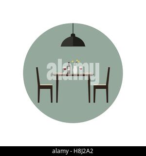 L'icône de salle à manger. Illustration de Vecteur