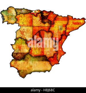 Cantabria région sur le site de l'administration des régions d'Espagne avec des drapeaux et emblèmes Banque D'Images