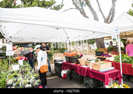 Marché de producteurs de la rue Carmel Californie Banque D'Images