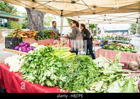 Marché de producteurs de la rue Carmel Californie Banque D'Images