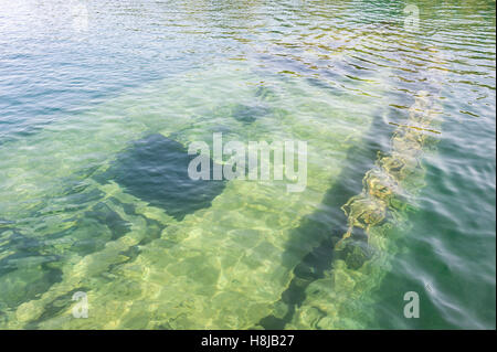 Portrait d'un naufrage dans la baie Georgienne, à Tobermory, en Ontario, Canada. Banque D'Images