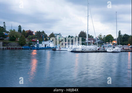 La ville de Tobermory est une petite collectivité située à la pointe nord de la péninsule Bruce, en Ontario, au Canada Banque D'Images