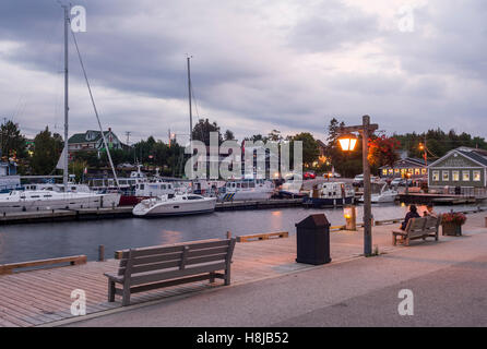 La ville de Tobermory est une petite collectivité située à la pointe nord de la péninsule Bruce, en Ontario, au Canada Banque D'Images