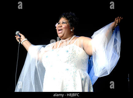 Aretha Franklin performing live at Radio City Music Hall de New York City, New York le 21 mars 2008. © David Atlas / MediaPunch Ltd. Banque D'Images