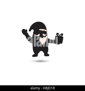 Icône vecteur silhouette de Père Noël Illustration de Vecteur