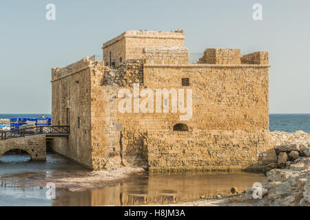 Fort de port de Paphos, Chypre. Banque D'Images