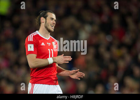 Footballeur galles Gareth Bale en action. Banque D'Images