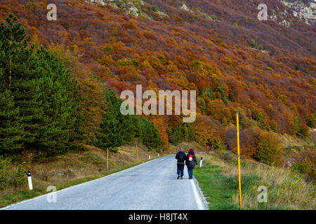 Couleurs d'automne dans les Abruzzes (Pescara, Italie) - Paysage Banque D'Images