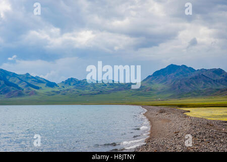 Paysage à Sayram lake, la région autonome ouïghoure du Xinjiang, Chine Banque D'Images