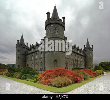 Inveraray Castle est le fief de la maison et Clan Campbell depuis le 17ème siècle. Banque D'Images