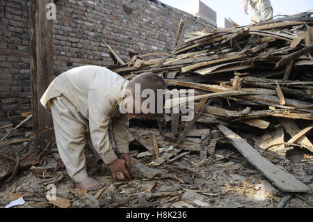 Le Pakistan. 13Th Nov, 2016. Les enfants afghans girl with blue eyes collecter des branches d'arbres en bois tamber à Rawalpindi pour utiliser du carburant en raison de la maison de gaz à effet de délestage de charge démarre en ville.La Sui Northern Gas Pipelines Limited (la société de distribution de gaz), entre-temps, a demandé au ministère du pétrole et des ressources naturelles pour lui permettre de réduire l'approvisionnement en gaz naturel à tous les autres secteurs à l'exception de l'usage domestique et commercial pour répondre à la demande croissante des consommateurs. © Zubair Ahmed/Pacific Press/Alamy Live News Banque D'Images