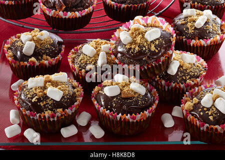 S'Mores cupcakes Banque D'Images