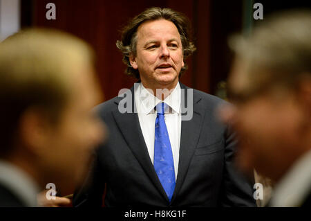 Bruxelles, Bxl, Belgique. 14Th Nov, 2016. Le ministre des Affaires étrangères néerlandais Bert Koenders au cours de l'AEC au Conseil des ministres des affaires étrangères de l'administration centrale du Conseil européen à Bruxelles, Belgique le 14.11.2016 par Wiktor Dabkowski Wiktor Dabkowski/crédit : ZUMA Wire/Alamy Live News Banque D'Images