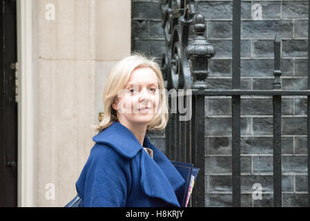 Londres, le 15 novembre 2016, Liz Truss , Secrétaire de la Justice, feuilles 10, Downing Street, le Crédit : Ian Davidson/Alamy Live News Banque D'Images