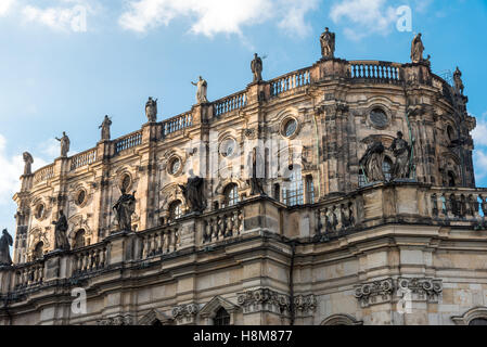 Détail de la Hofkirche baroque de Dresde, Allemagne Banque D'Images