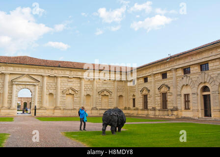 Parco del Palazzo Te, Te, Mantoue, Lombardie, Italie Banque D'Images