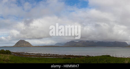 Gimsoy de Rekdal, Vestvagoy, îles Lofoten, Norvège. Banque D'Images