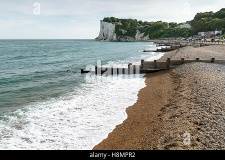 St Margaret's Bay sur la côte du Kent au sud-est de l'Angleterre la plus courte distance de natation en France Banque D'Images