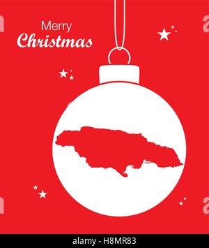 Joyeux Noël carte Jamaïque Illustration de Vecteur