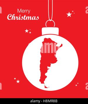 Joyeux Noël carte Argentine Illustration de Vecteur