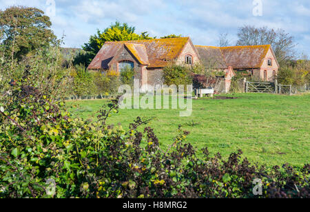 Ancienne ferme dans un champ dans le West Sussex, Angleterre, Royaume-Uni. Banque D'Images