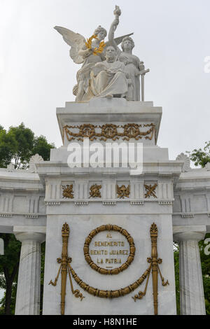 Monument à Benito Juarez (Hemiciclo Benito Juarez un). Monument néoclassique en marbre de Benito Juarez, Mexico's premier ind Banque D'Images