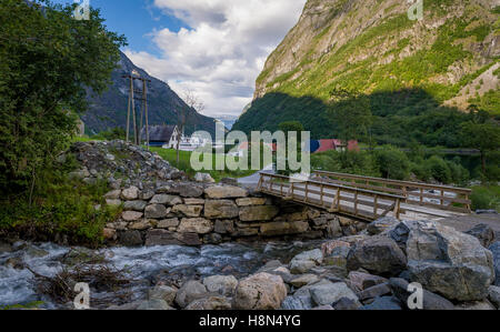 Fjord Neroy jardin, la Norvège. Banque D'Images