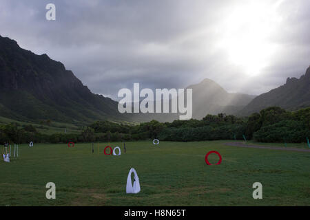 Mondes 2016 drone. La course de drone tenue le Koaloa ranch, O'hau island, Hawaii. Sur la photo : la race course Banque D'Images