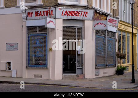 My Beautiful Laundrette, Powis sq Londres Banque D'Images