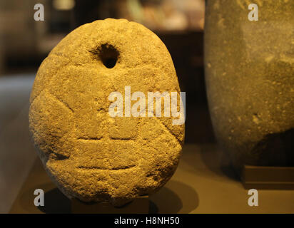 Idole de Courchevel 1850. Le Granit. Chalcolithic-Early l'âge du Bronze. Noceda, Leon, Espagne. Banque D'Images