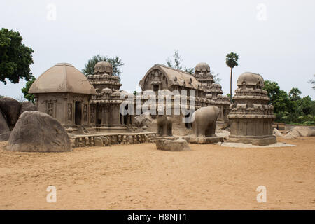 L'incroyable temples de Mahabalipuram Banque D'Images