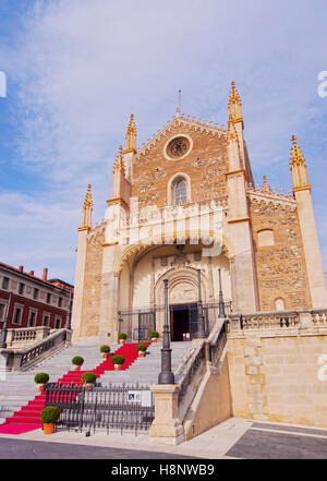 Espagne, Madrid, voir de l'église de San Jeronimo el Real. Banque D'Images