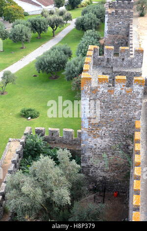 BEJA, PORTUGAL : vue sur le château du haut de la tour Banque D'Images