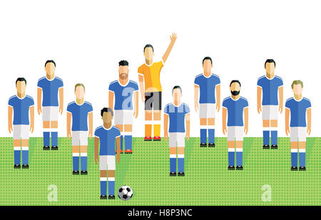 L'équipe de football, soccer player Banque D'Images