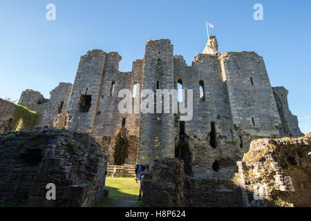 Royaume-uni, Angleterre, dans le Yorkshire, Wensleydale Middleham, - Le Château de Middleham, situé dans la petite ville de Middleham dans le comté Banque D'Images