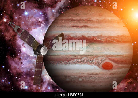 Sonde Juno et Jupiter. Banque D'Images