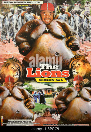 Nigerian Nollywood affiche de film ou film. Les Lions Banque D'Images