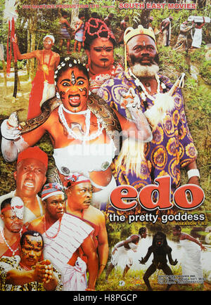 Nigerian Nollywood affiche de film ou film. La jolie déesse Edo Banque D'Images