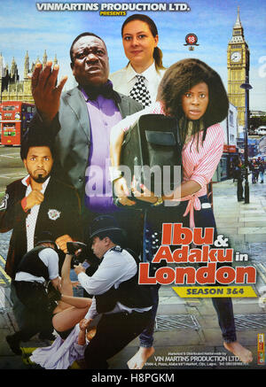 Nigerian Nollywood affiche de film ou Film pour ''uir & Adaku de Londres' Banque D'Images