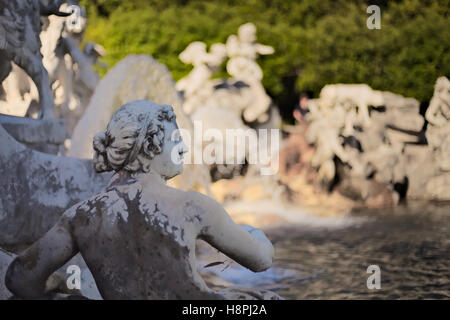 Fontaine de Cérès. Palais Royal de Caserte (parc) Banque D'Images