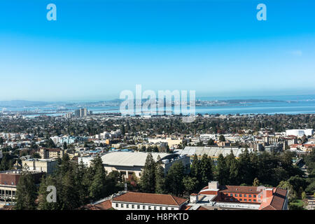 Vue depuis le Campanile de Berkeley, Californie Banque D'Images