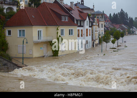 Crue de l'Enns à Steyr, Haute Autriche, Autriche, Europe Banque D'Images