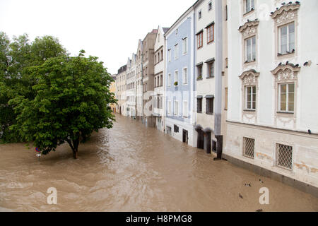 Crue de l'Enns à Steyr, Haute Autriche, Autriche, Europe Banque D'Images