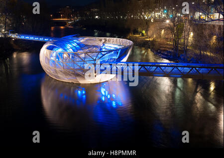Murinsel, murinsel, Graz, Styria, Austria, Europe Banque D'Images