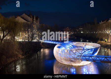 Murinsel, murinsel, Graz, Styria, Austria, Europe Banque D'Images