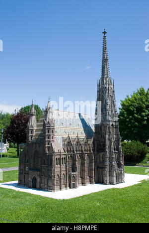 La cathédrale St Stephen, à Klagenfurt Minimundus, Carinthie, Autriche Banque D'Images